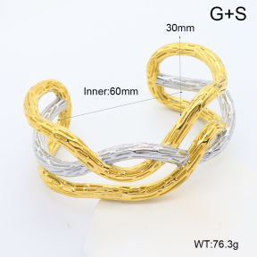 GEB000781ahpv-066  Handmade Polished  Stainless Steel Bangle  BC24110383B-PS
