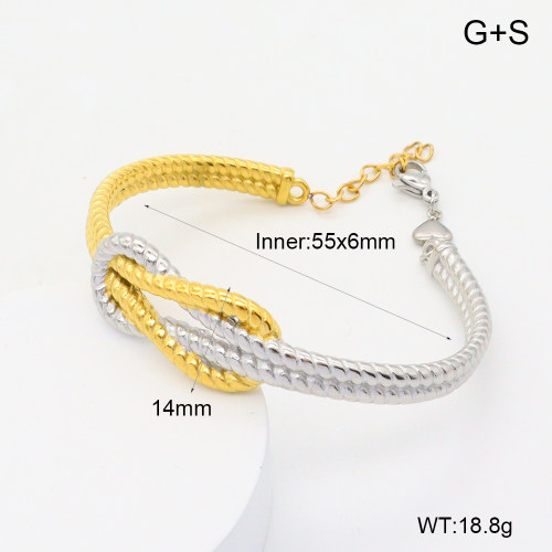 GEB000783vhov-066  Handmade Polished  Stainless Steel Bangle  BC25050005B-PS