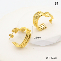 GEE002589bhia-066  316 Pin,Handmade Polished  Stainless Steel Earrings  BC25050049E