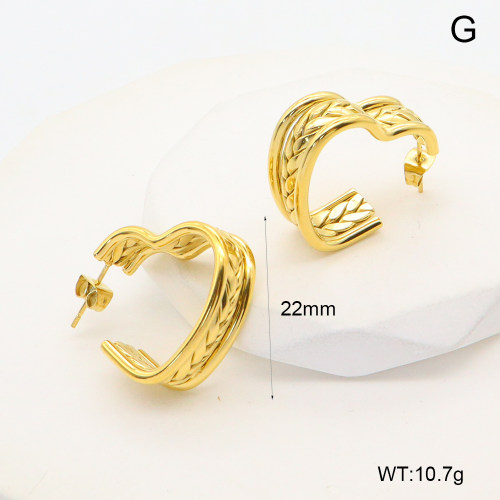 GEE002589bhia-066  316 Pin,Handmade Polished  Stainless Steel Earrings  BC25050049E
