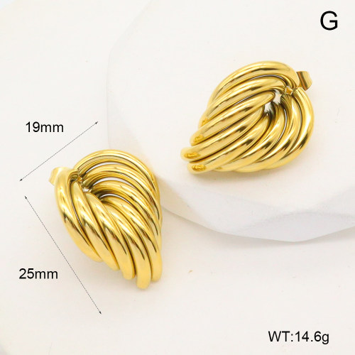 GEE002590bhia-066  316 Pin,Handmade Polished  Stainless Steel Earrings  BC25050048E