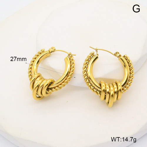 GEE002591bhia-066  316 Pin,Handmade Polished  Stainless Steel Earrings  BC25060096E