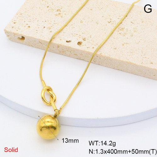 GEN002007bhia-066  Handmade Polished  Stainless Steel Necklace  BC25060097N-1