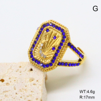 GER001376bhia-066  Czech Stones,Handmade Polished  Stainless Steel Ring  BC25040051R