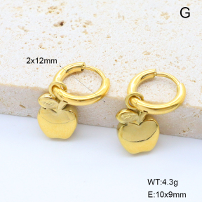 6E2007059bhva-908  18K PVD 316 Pin  Stainless Steel Earrings