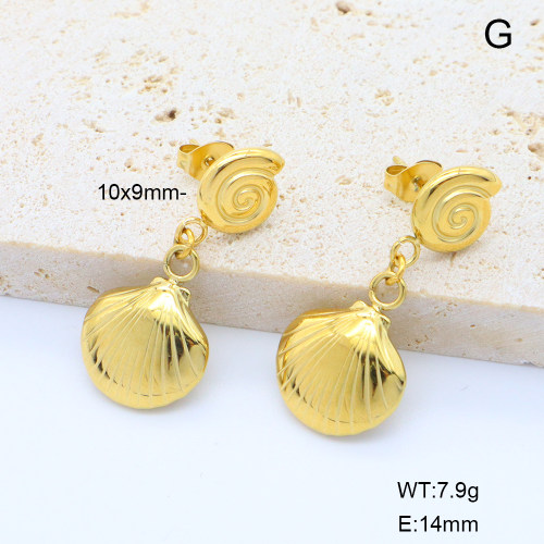 6E2007060vhha-908  18K PVD 316 Pin  Stainless Steel Earrings  nostock
