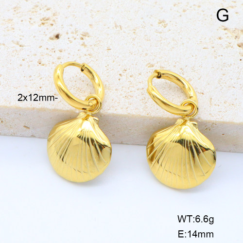6E2007061bhva-908  18K PVD 316 Pin  Stainless Steel Earrings  nostock