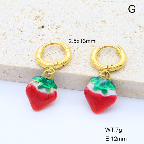 6E3002684bhia-908  18K PVD  Stainless Steel Earrings  nostock