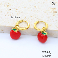 6E3002685bhia-908  18K PVD 316 Pin  Stainless Steel Earrings  nostock