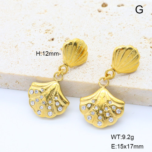 6E4004435bhia-908  18K PVD  Stainless Steel Earrings  nostock