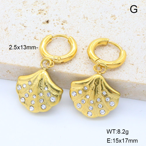 6E4004436vhha-908  18K PVD  Stainless Steel Earrings  nostock