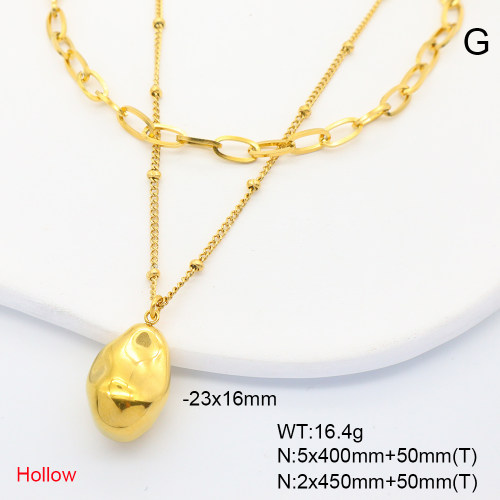 6N2005022ahlv-908  Stainless Steel Necklace  nostock