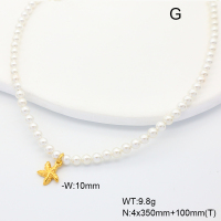 6N3001809bika-908  18K PVD,Shell Beads  Stainless Steel Necklace  nostock