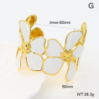 GEB000789vhmv-066  18K PVD Enamel,Handmade Polished  Stainless Steel Bangle  BC25060133B  nostock