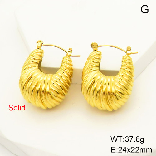 GEE001302bhia-066  Handmade Polished  Stainless Steel Earrings