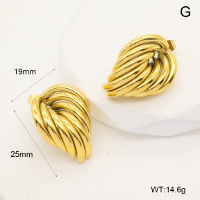 GEE002590bhia-066  316 Pin,Handmade Polished  Stainless Steel Earrings  BC25050048E