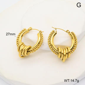 GEE002591bhia-066  316 Pin,Handmade Polished  Stainless Steel Earrings  BC25060096E
