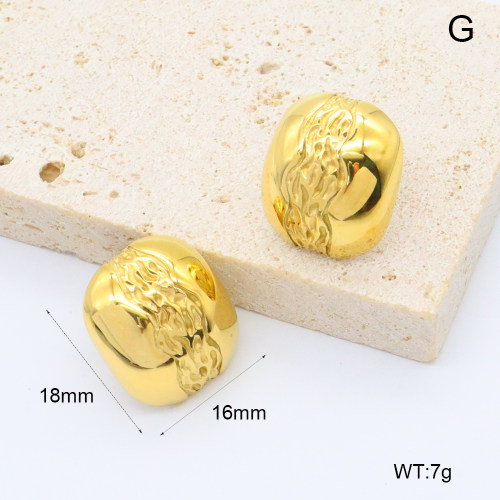 GEE002592bhva-066  316 Pin 18K PVD ,Handmade Polished  Stainless Steel Earrings  BC24110307E
