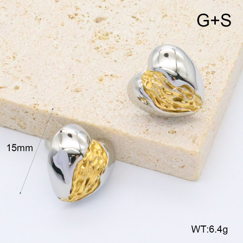 GEE002594vhha-066  316 Pin 18K PVD ,Handmade Polished  Stainless Steel Earrings  BC24110306E-PS