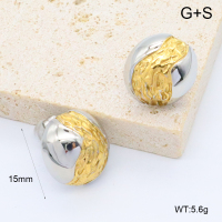 GEE002596vhha-066  316 Pin 18K PVD ,Handmade Polished  Stainless Steel Earrings  BC24110305E-PS