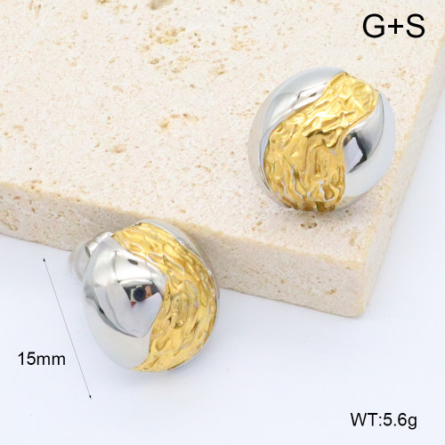 GEE002596vhha-066  316 Pin 18K PVD ,Handmade Polished  Stainless Steel Earrings  BC24110305E-PS