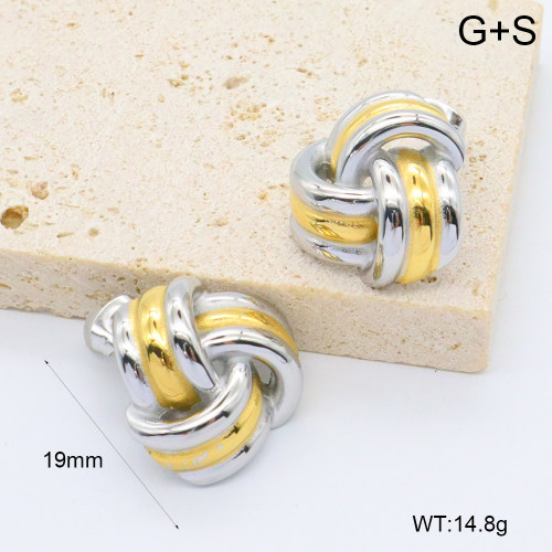 GEE002600vhha-066  316 Pin 18K PVD ,Handmade Polished  Stainless Steel Earrings  BC24120503E-PS