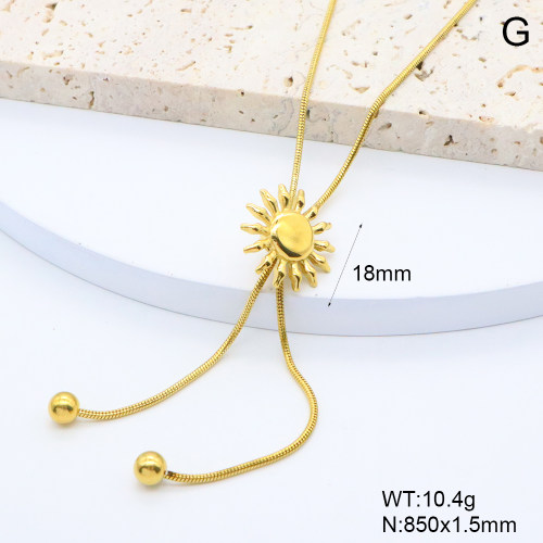 GEN002046bhia-066  18K PVD,Handmade Polished  Stainless Steel Necklace  BC24120405N-2  nostock