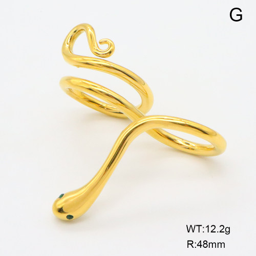 GER001378vhkb-066  18K PVD Czech Stones,Handmade Polished  Stainless Steel Ring  BC25010046R-GN  nostock