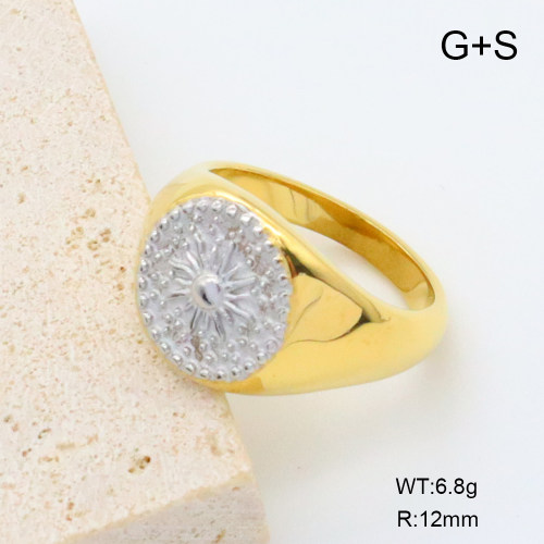 GER001379vhha-066  18K PVD,Handmade Polished  6-8#  Stainless Steel Ring  BC24040380R-PS  nostock