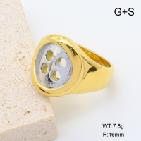 GER001380vhha-066  18K PVD,Handmade Polished  6-8#  Stainless Steel Ring  BC24040727R  nostock