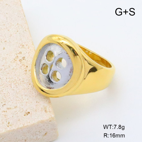 GER001380vhha-066  18K PVD,Handmade Polished  6-8#  Stainless Steel Ring  BC24040727R  nostock