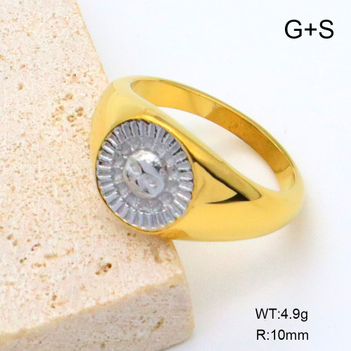 GER001381vhha-066  18K PVD,Handmade Polished  6-8#  Stainless Steel Ring  BC24040133R-PS  nostock