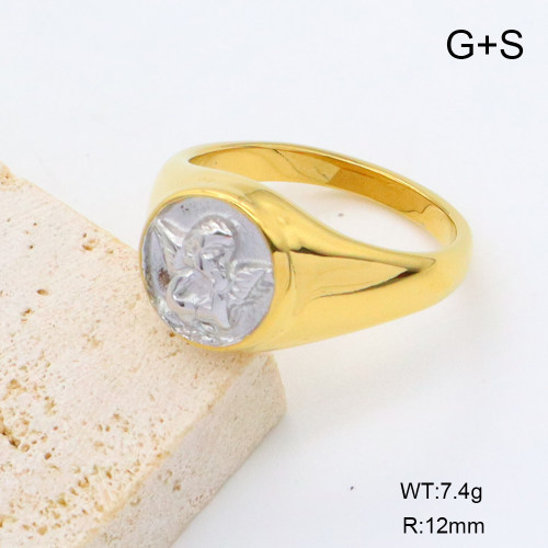 GER001384vhha-066  18K PVD,Handmade Polished  6-8#  Stainless Steel Ring  BC24070252R-PS  nostock