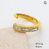 GER001395bhia-066  18K PVD Zircon,Handmade Polished  Stainless Steel Ring   BC24110660R-WT  nostock
