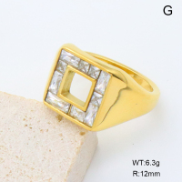 GER001407bhia-066  18K PVD Zircon,Handmade Polished  6-8#  Stainless Steel Ring   BC24110726R  nostock