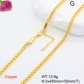 F6N200750baka-L002  Fashion Copper Necklace