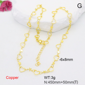 F6N200773baka-L002  Fashion Copper Necklace