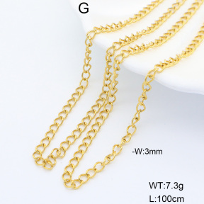 6AC303152vbll-G016  316 SS 14K PVD,DIY Tail Chain  Stainless Steel Ufinished Parts