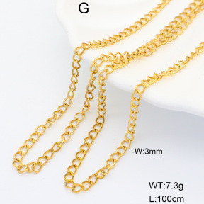 6AC303153vbll-G016  316 SS 18K PVD,DIY Tail Chain  Stainless Steel Ufinished Parts