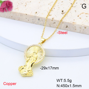 F6N408332aajl-L017  Fashion Copper Necklace
