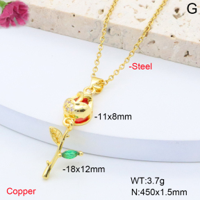 F6N408339avja-L017  Fashion Copper Necklace
