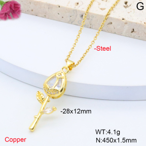 F6N408340avja-L017  Fashion Copper Necklace