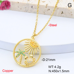 F6N408364avja-L017  Fashion Copper Necklace