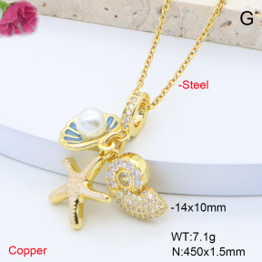 F6N408365vbnb-L017  Fashion Copper Necklace