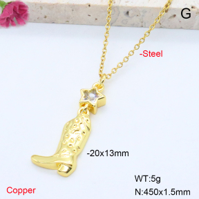 F6N408367avja-L017  Fashion Copper Necklace