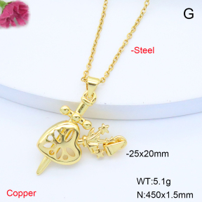 F6N408373avja-L017  Fashion Copper Necklace