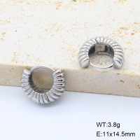 6E2007075bhva-106D  316 SS,Handmade Polished  Stainless Steel Earrings  nostock