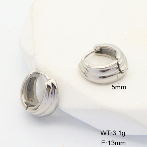 6E2007077vhhl-700  316 SS,Handmade Polished  Stainless Steel Earrings  nostock
