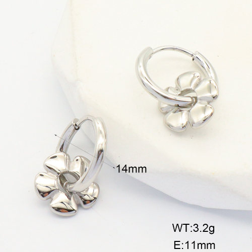 6E2007079bhva-700  316 SS,Handmade Polished  Stainless Steel Earrings  nostock