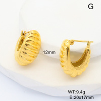 6E2007082bbpo-G034  316 SS 18K PVD,Handmade Polished  Stainless Steel Earrings  nostock